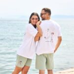 βερμούδα με κέντημα στο χρώμα της μέντας