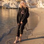 knit set black