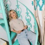 jean wide leg with patch