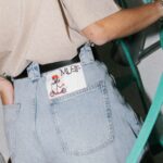 jean wide leg with patch