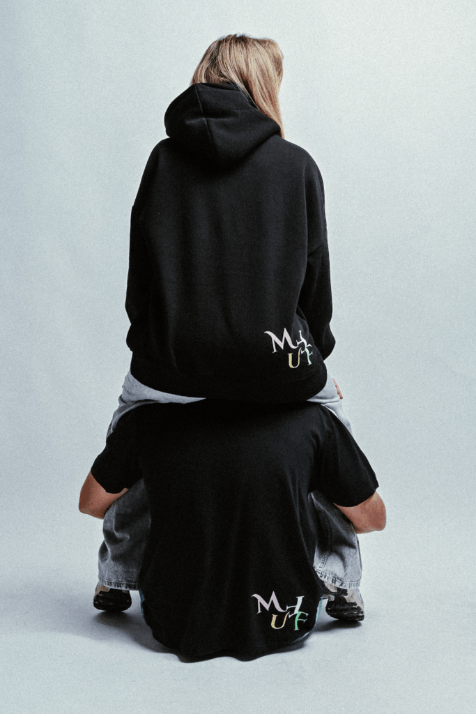 muff hoodie μαυρο oversized