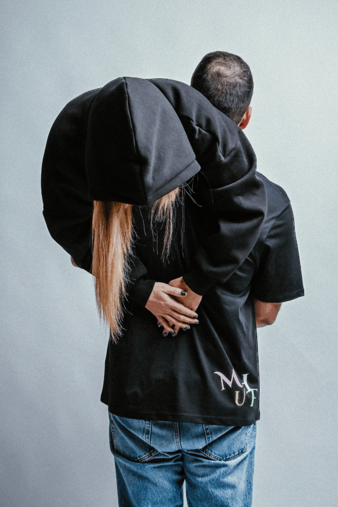 muff t-shirt μαυρο oversized