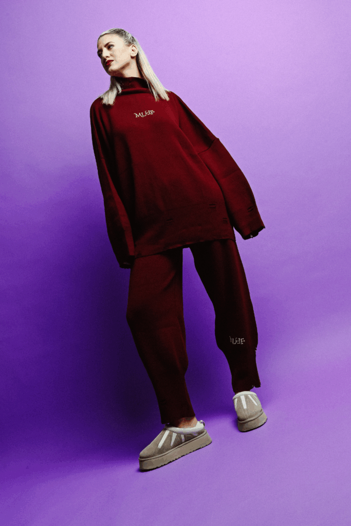 knit set muff