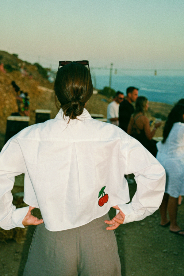 crop πουκαμισο με κεντηματα